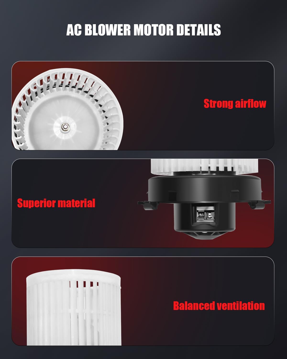 AC Heater Blower Motor Compatible for Nissan for Versa Note 2014-2018 for Nissan for Versa 2012-2019, HVAC Blower Motor Assembly Replace# 700304 27226-3AN0A