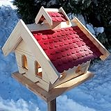 Vogelhaus-XXL mit Holzschindeln und Putzklappe - 6
