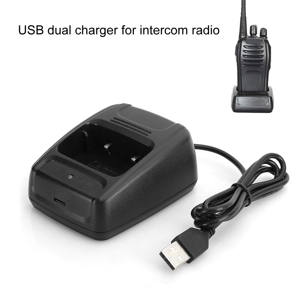 ASHATA Base de 2 Pièces pour BF666S / BF777S / BF888S / H777 / R888splus, Chargeur de Batterie USB avec Indicateur de
