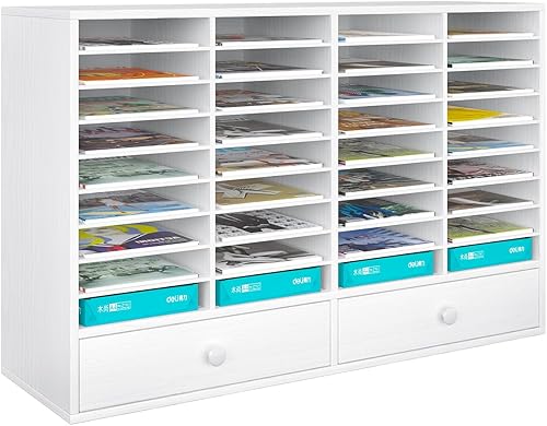 PAG-Mass Organizador clasificador de correo, organizador de literatura de madera, buzón de estudiante para aula, organizador de papel de factura de