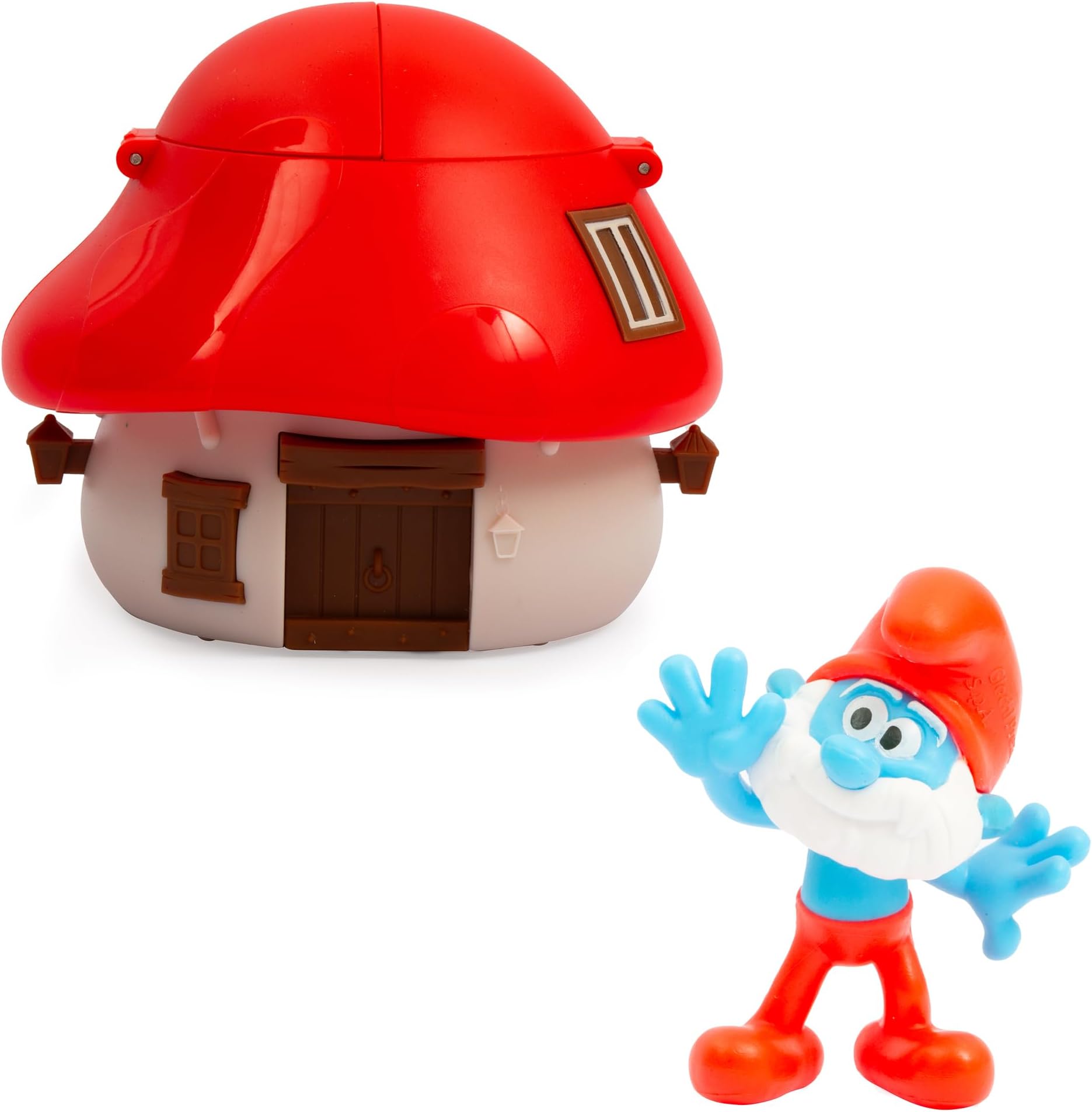 Famosa The Smurfs, 1 Mushroom House with 1 Figure 5.5 cm, Surprise Random Models, Toy for Children from 3 Years, PUF13