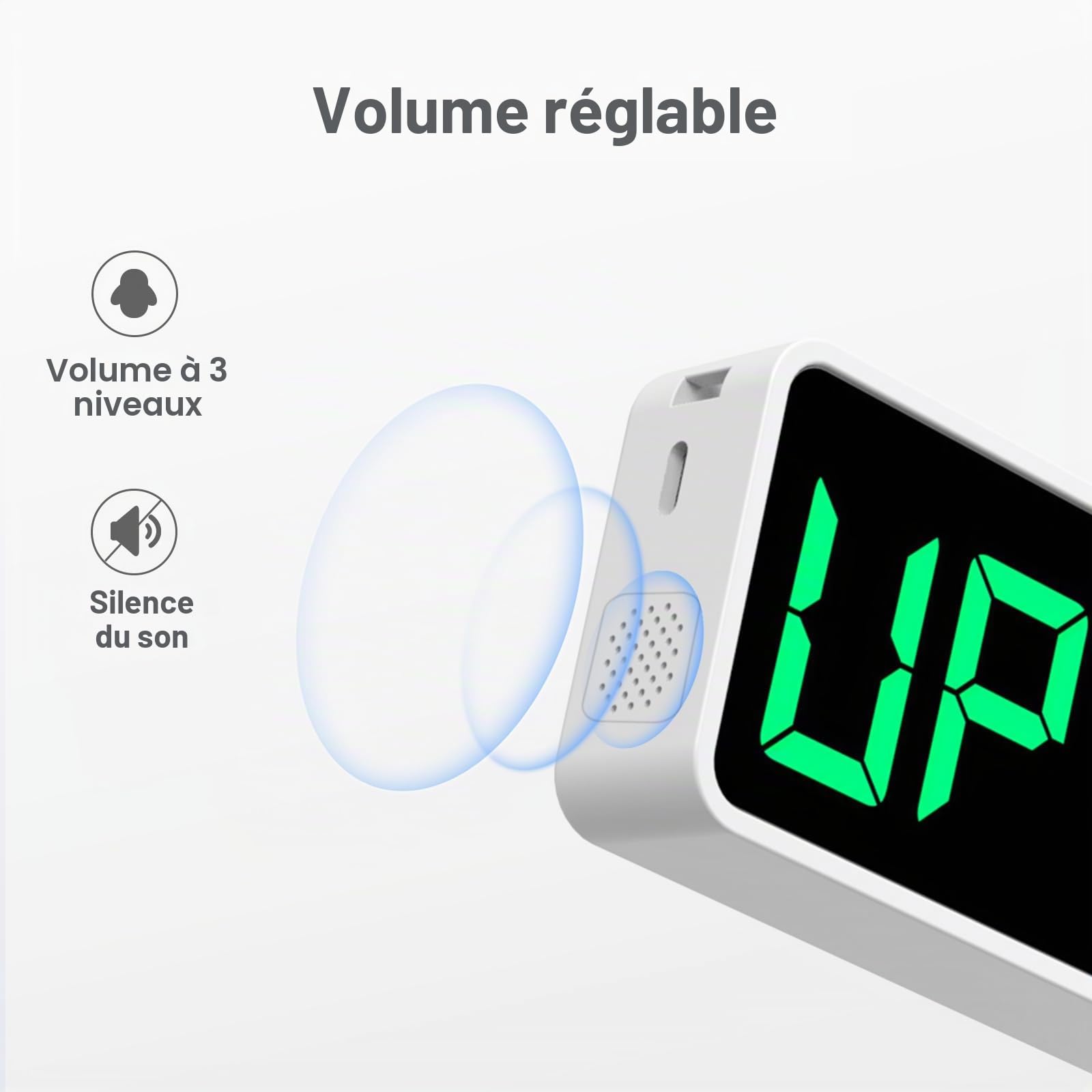REACHER Chronomètre de Gym Portable pour Maison Garage, Compte à Rebours/Montée, Chronomètre, Timer Intervalles d'Entraînement avec Batterie Puissante, Aimant Fort, Timer Fitness Crossfit Boxe HIIT