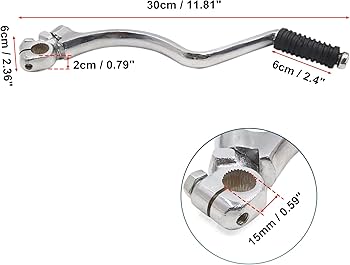 Amazon.com: uxcell 15mm Shaft Dia S Type Motorcycle Engine Kick
