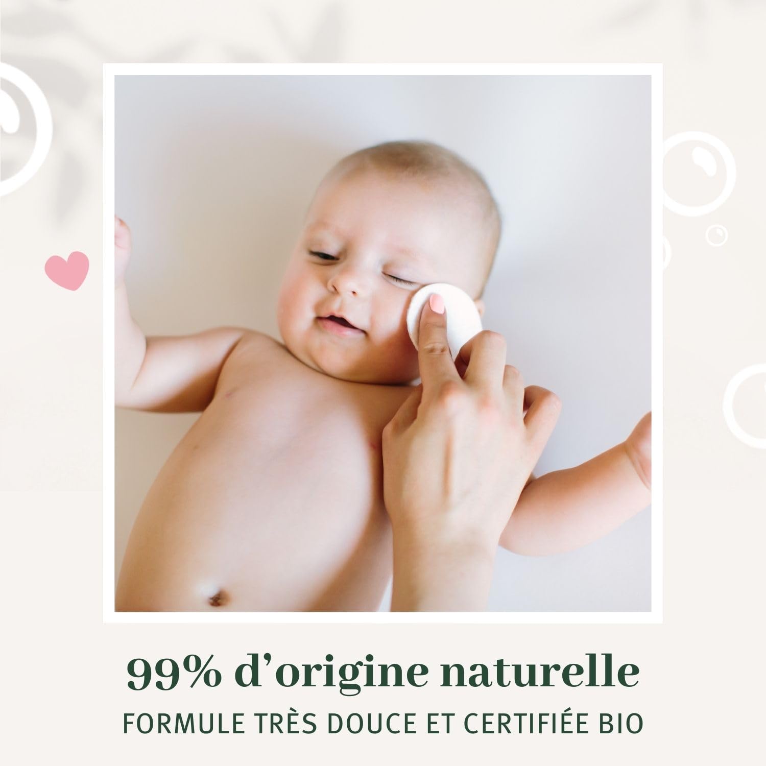 LE PETIT OLIVIER Eau Nettoyante Douceur Bébé BIO 750 ml | Visage Et Corps, Dès La Naissance, 99% D'Origine Naturelle, Testé Sous Contrôle Pédiatrique, Certifié BIO
