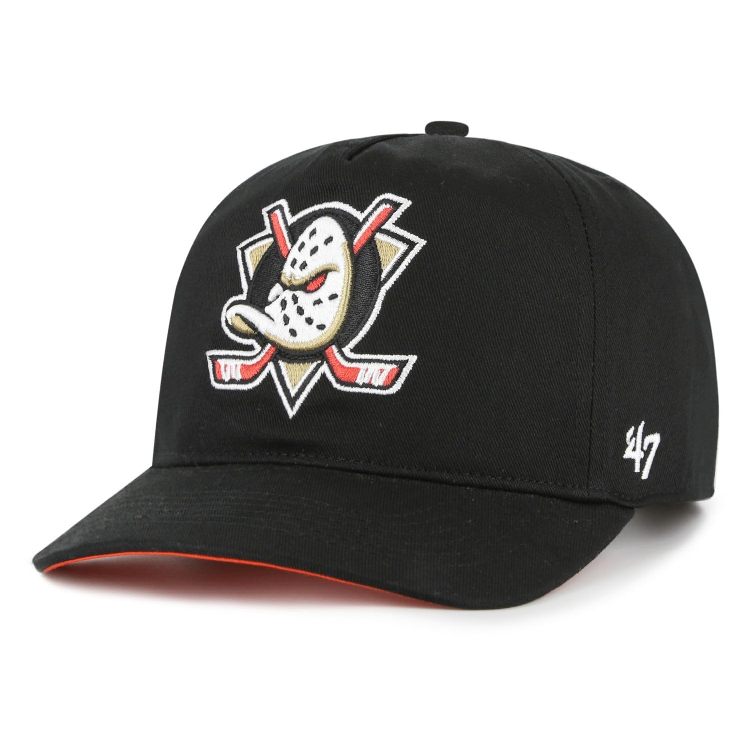 Men's Black 47 Brand Nhl Snapback Cap - Hitch Anaheim Ducks