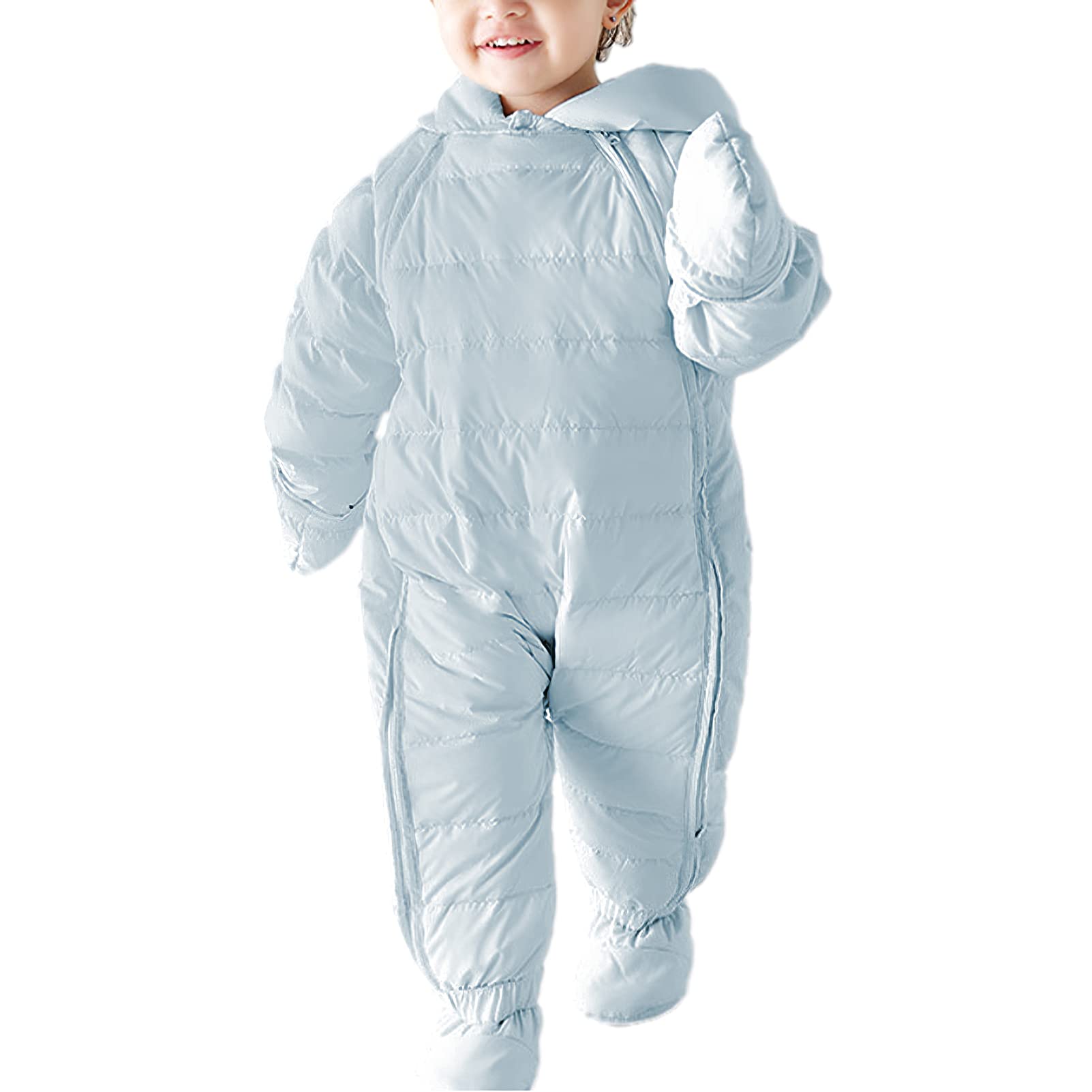 amropi Bambino Tute da Neve Inverno Pagliaccetto con Cappuccio Neonato Body Overall Jumpsuit per 3-24 Mesi