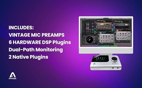 Apogee - SYMPHONY DESKTOP - Interface audio USB 10 entrées / 14 Sorties avec effets et simulation de préamplis via DSP intégré - 24bits/192 kHz