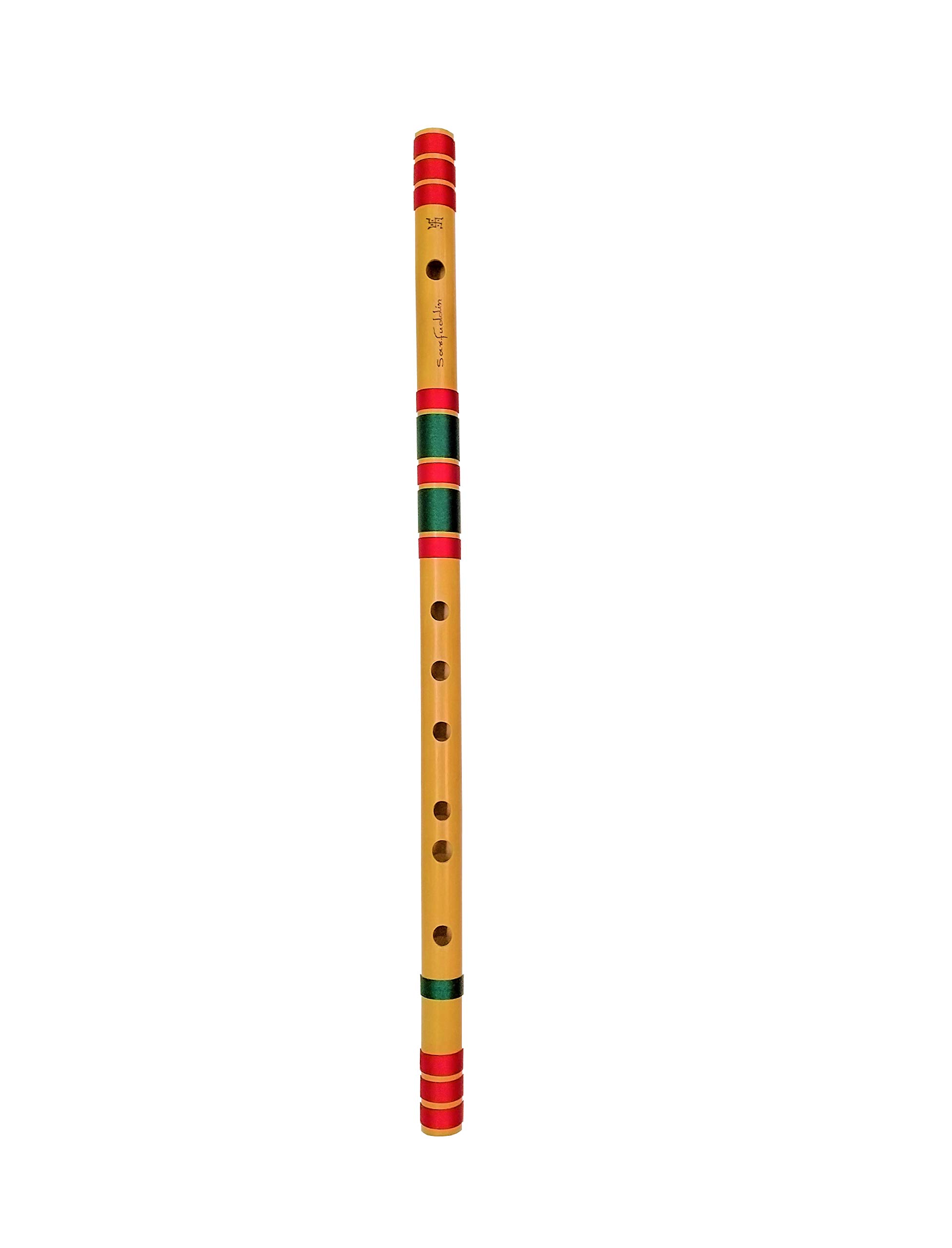 Sarfuddin Flutes, G Sharp Base 24 Inches Bamboo Flutes/Bansuri. with carry bag FREE