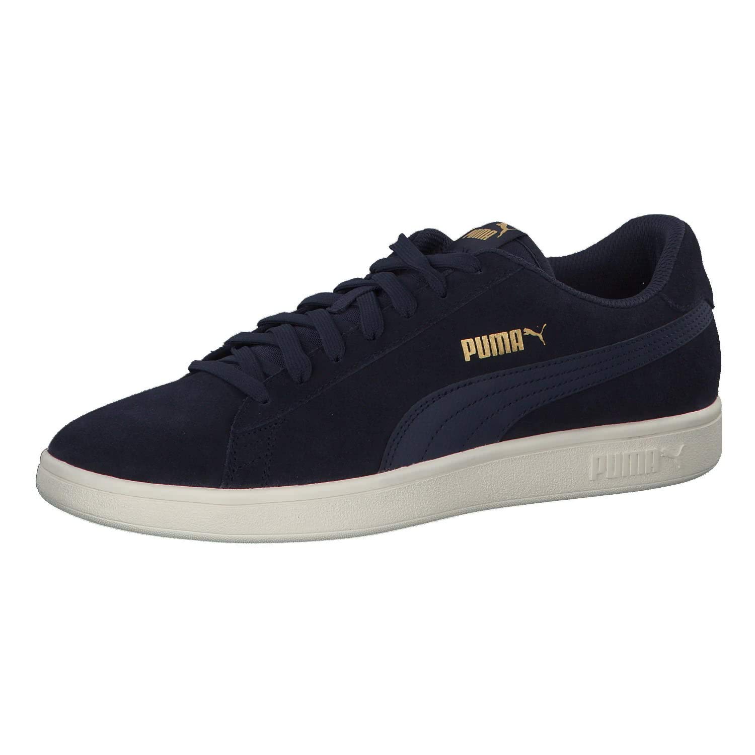 PUMA Puma Smash V2 unisex-adult Trainers 38 EU Blue Peacoat Puma Team Gold Whisper White 24
