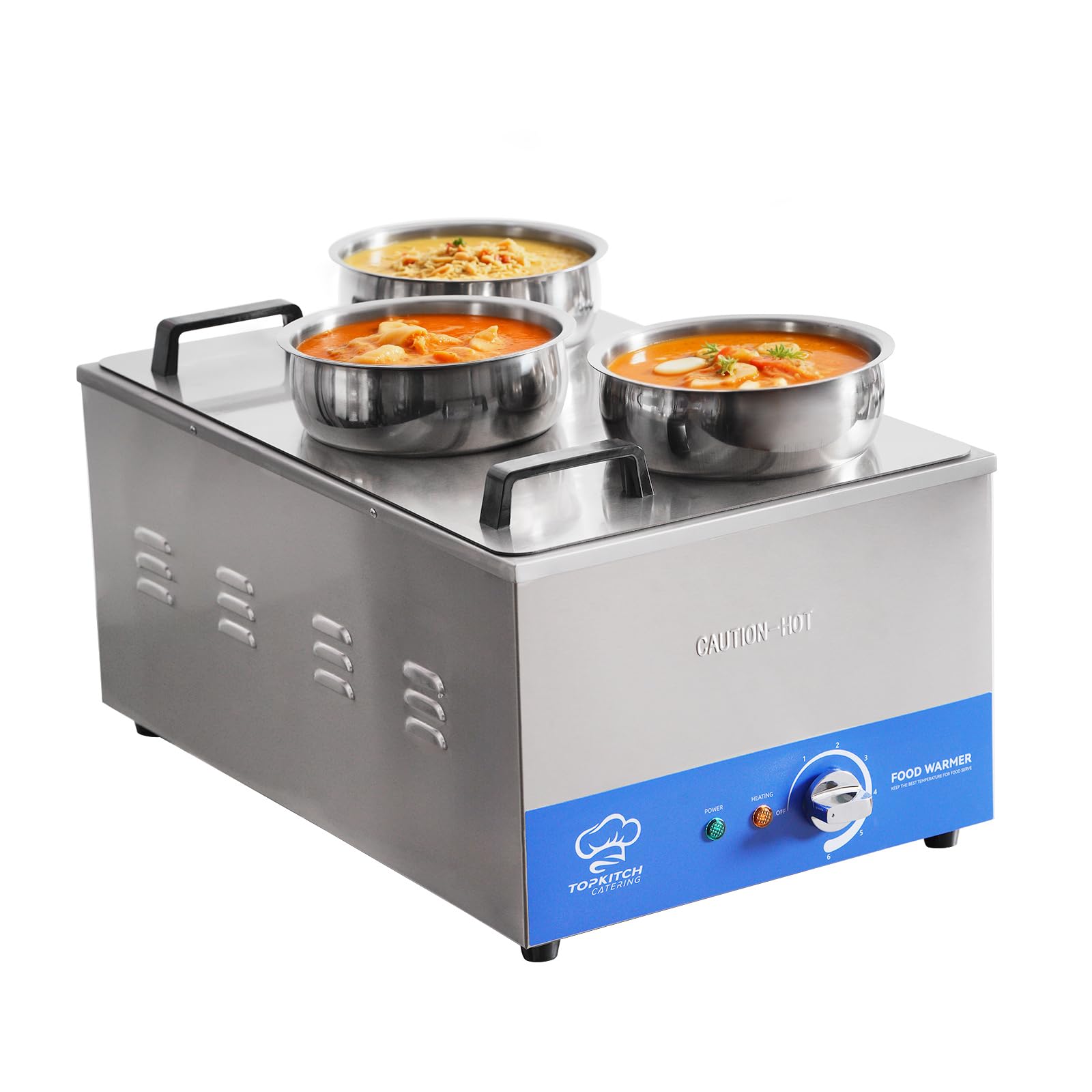 commercial 12l soup warmer with 3×4l pot buffet bain marie? commercial electric food warmer, seamless one-piece tank, 30-85? adjustable temp range, ul certified key components-120v,1200w