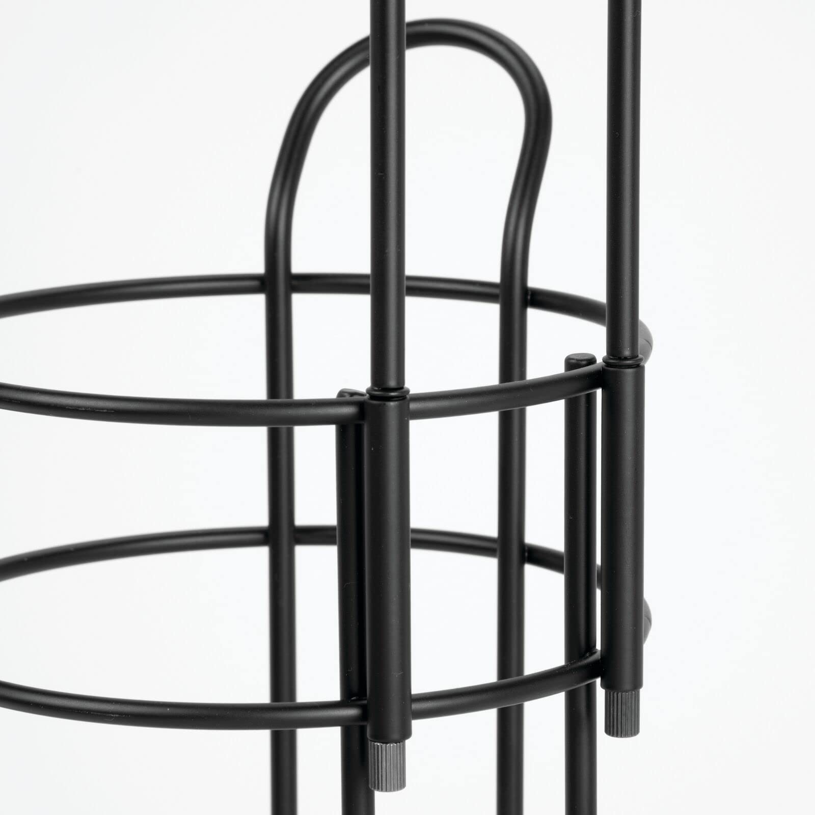 MDesign Toilettenpapierhalter Für 3 Rollen – Freistehend, Schwarz, Kunststoff, 59,9 Cm Hoch