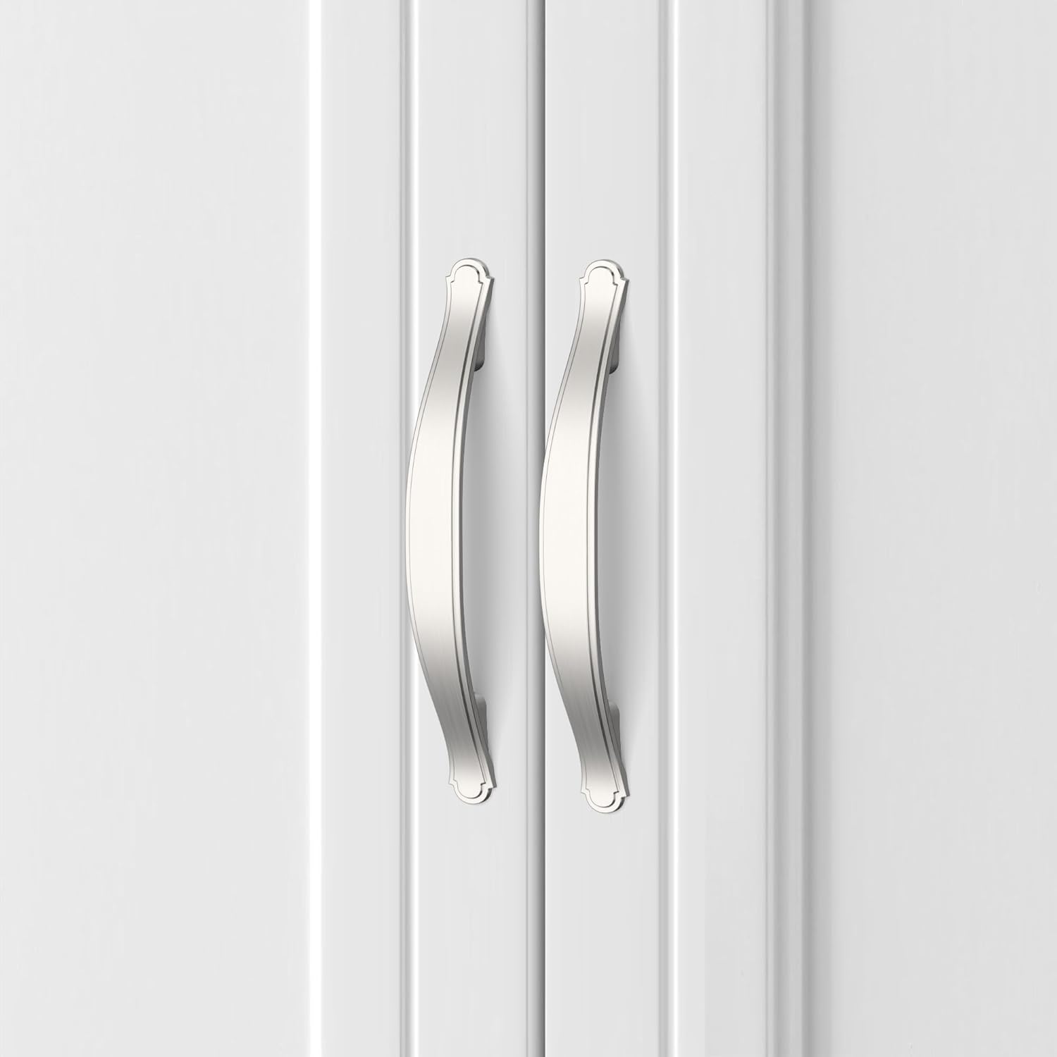 Asidrama 10 Pack 3.75 Inch(96mm) Brushed Satin Nickel Kitchen Cabinet Handles Cabinet Pulls Kitchen Cabinet Hardware for Cupboard Drawer Pulls