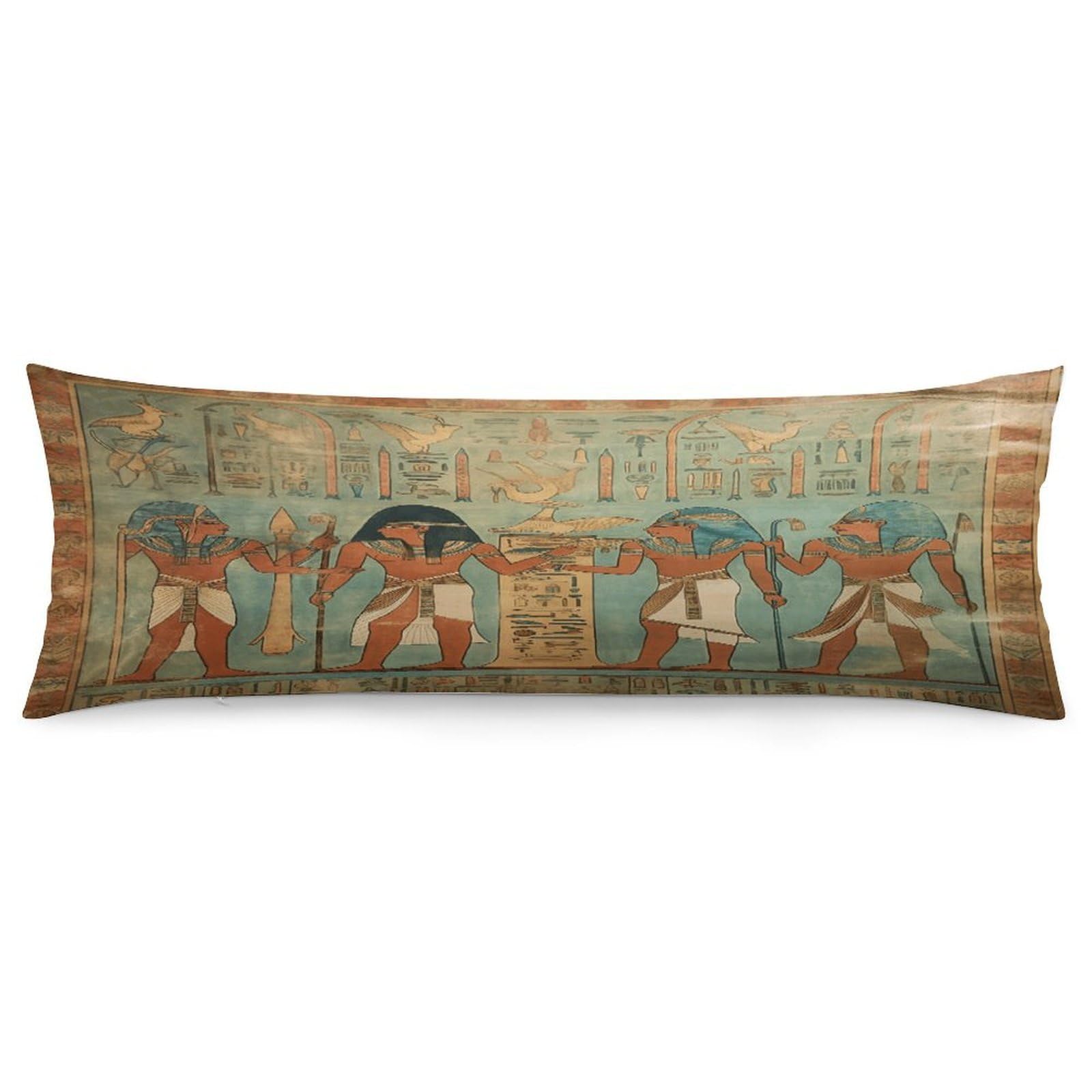 Women in Ancient Egypt Body Pillow Cover Super Soft and Cozy Body Pillowcase Long Side Hidden Zipper Pillow Cases Breathable & Cozy Pillows Case Cover for Fall Winter 19x53 in