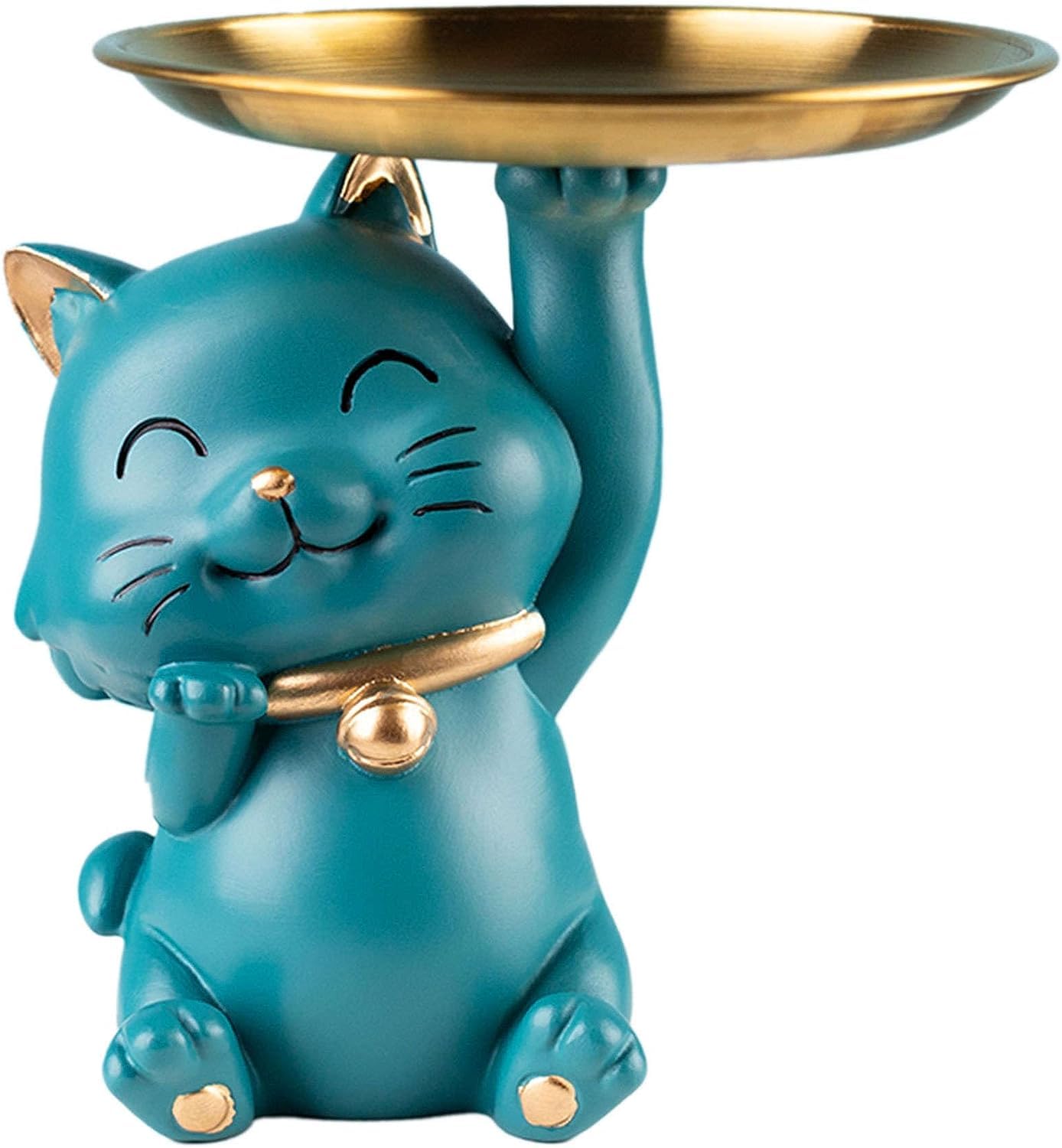 Plateau à clés chat chanceux pour entrée accueillante et rangement de bijoux de chambre