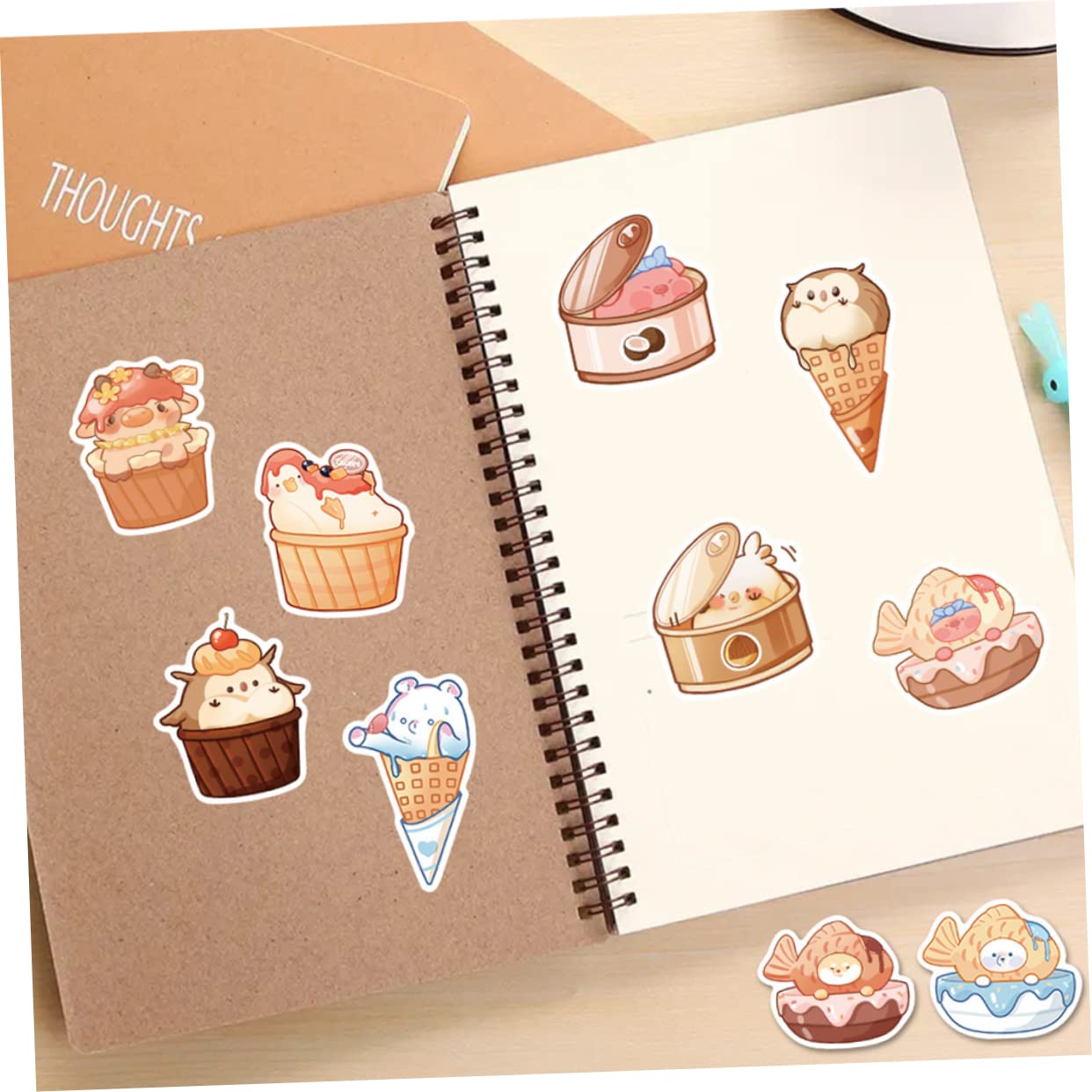TOYANDONA 320pezzi Adesivi Decorativi Per Scrapbooking e Decorazione Adesivi Cartoni Animati Per Quaderni Bottiglie Valigie e Diari Facili Da Applicare e Rimovibili Per Adulti