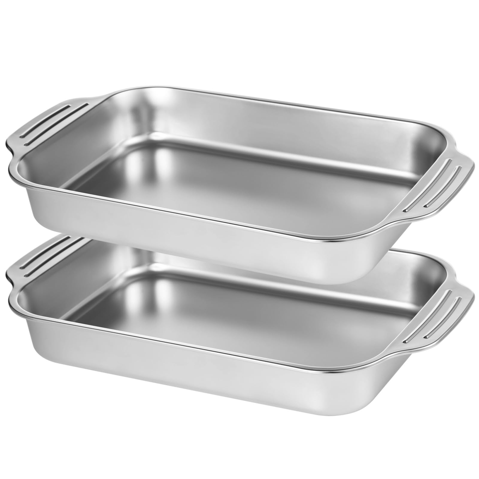 2 moldes para tartas de acero inoxidable