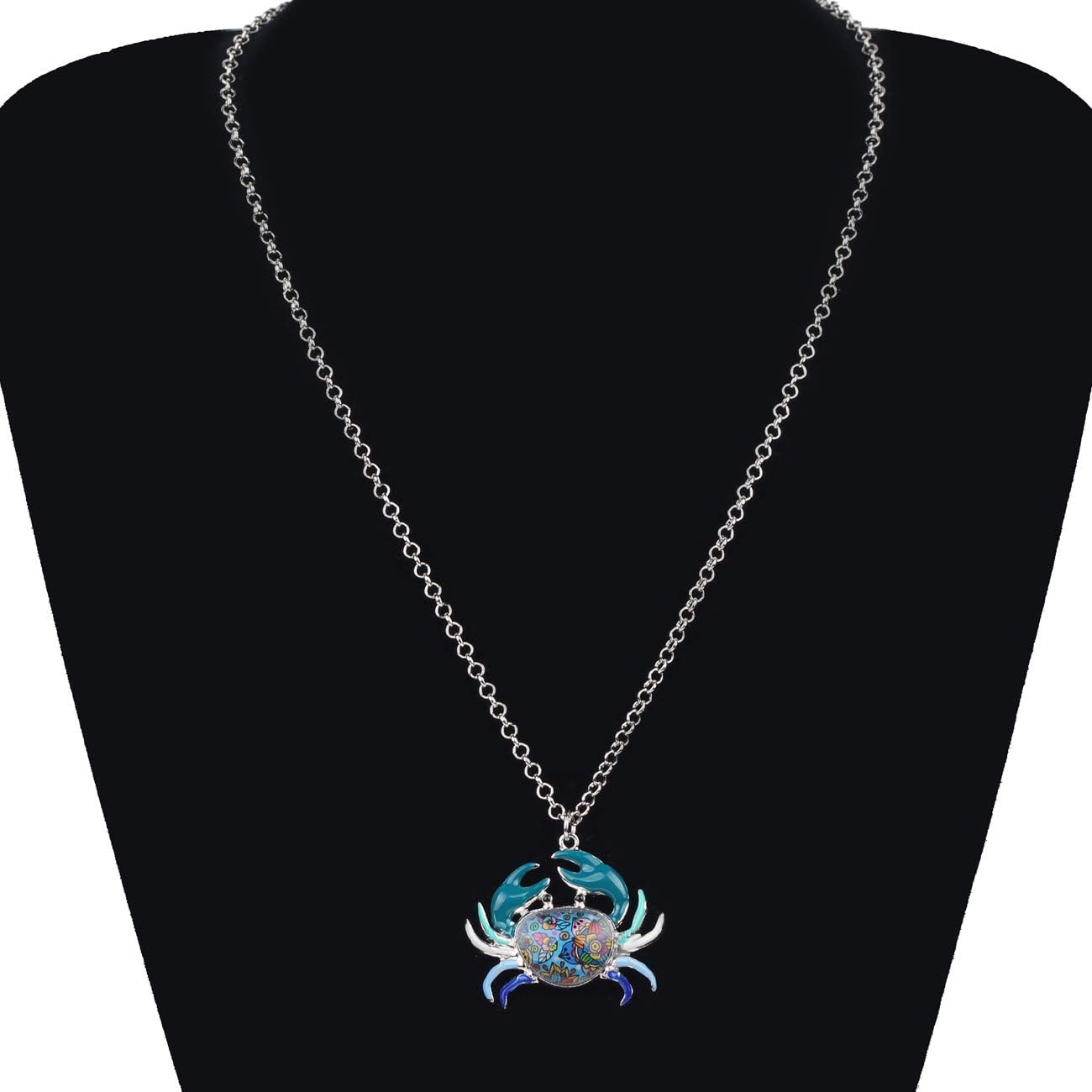 DUOWEI Cute Crab Necklace Pendant Hypoallergenic Jewelry Summer Spring Gifts for Women - Image 2