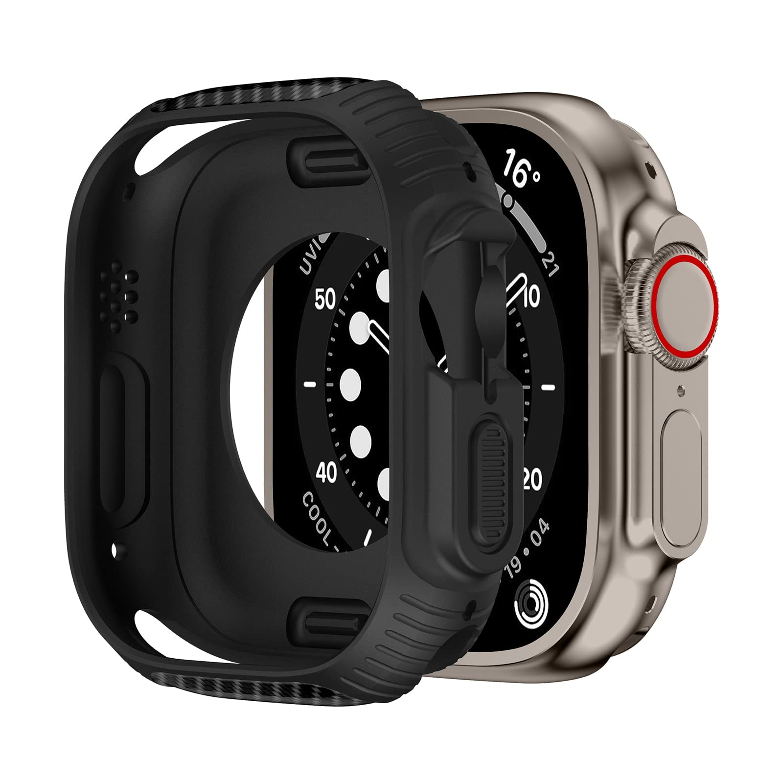 TONECY Soft TPU Bumper For Apple Watch Ultra Case 49mm Protector Sport Soft TPU Frame For IWatch Ultra 49mm Protector