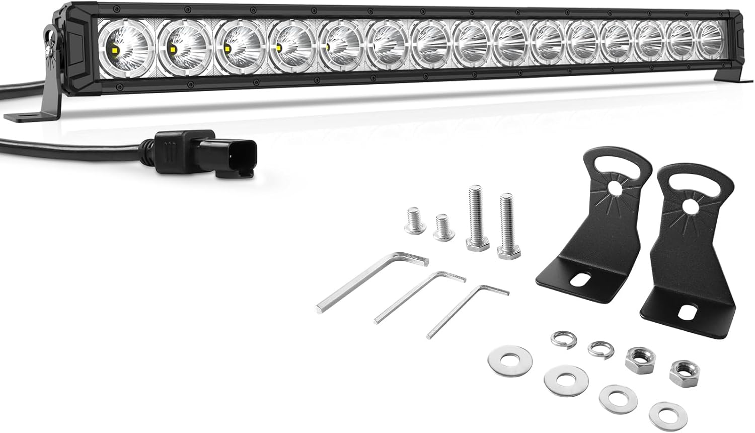 Autofeel 32 inch Led Light Bar, 150W 15000LM Spotlights, Led Fog Lights Offroad Driving Lights with Daytime Running for Pickup Trucks Cars Jeep, 2 Years Warranty