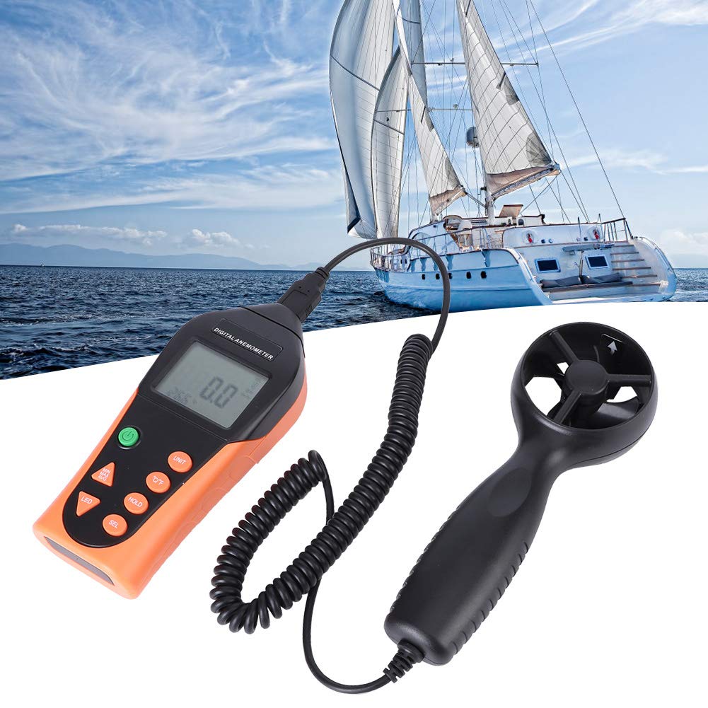 Anemómetro digital Medidor de velocidad del viento portátil para actividades al aire libre