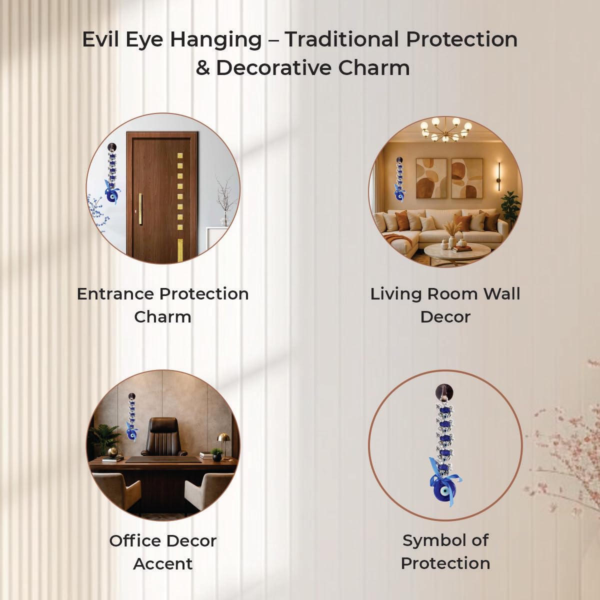 7 Elephant Evil Eye Wall Hanging & Aesthetic Home Decor | Car Dashboard Decoration | Nazar Battu for Home Entrance | Spiritual Gifting for Protection & Positive Energy 1