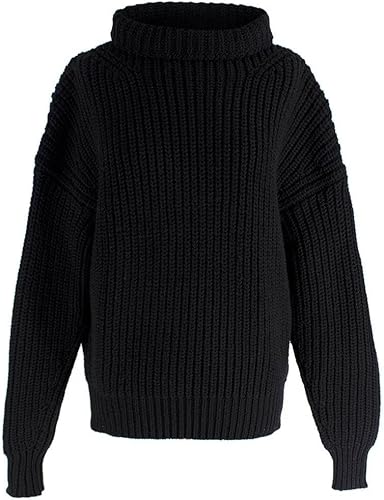 ISABEL MARANT Jersey de Cuello Vuelto Negro Acanalado de Segunda Mano