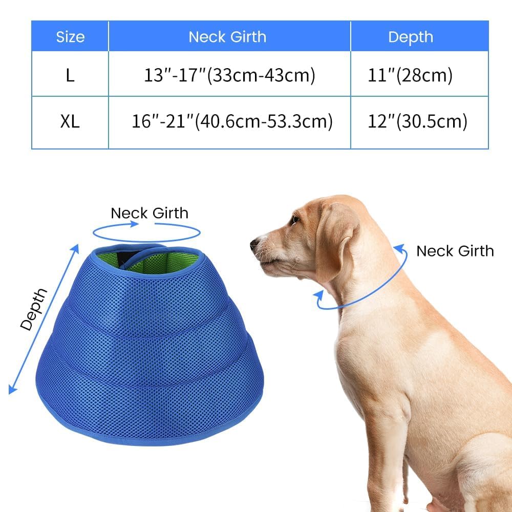 Ecollars Comfortable Recovery Collars & Cones for Medium Large Dogs Adjustable, Stops Licking After Surgery - Image 4
