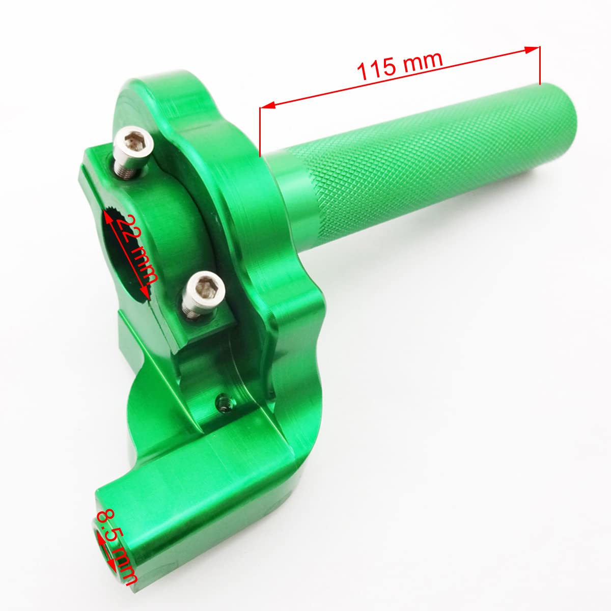 Acceleratore CNC verde per moto da cross cinesi da 110 cc, 125 cc, 140 cc, 150 cc, 160 cc