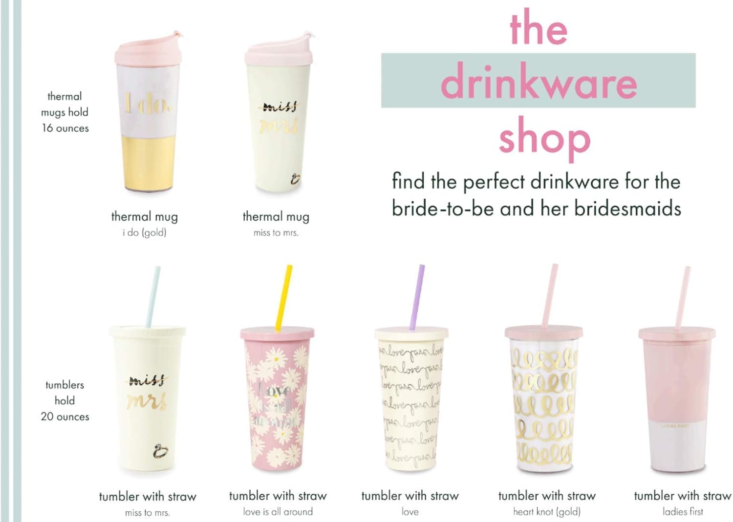 Up To 40% OFF Kate Spade New York Bridal 16 Ounce Insulated Travel Mug, Double Wall Thermal Tumbler for Coffee/Tea, Miss to Mrs. (Pink) Black Friday Sale 2022 Kate Spade New York Bridal 16 Ounce Insulated Travel Mug, Double Wall Thermal Tumbler for Coffee/Tea, Miss to Mrs. (Pink)