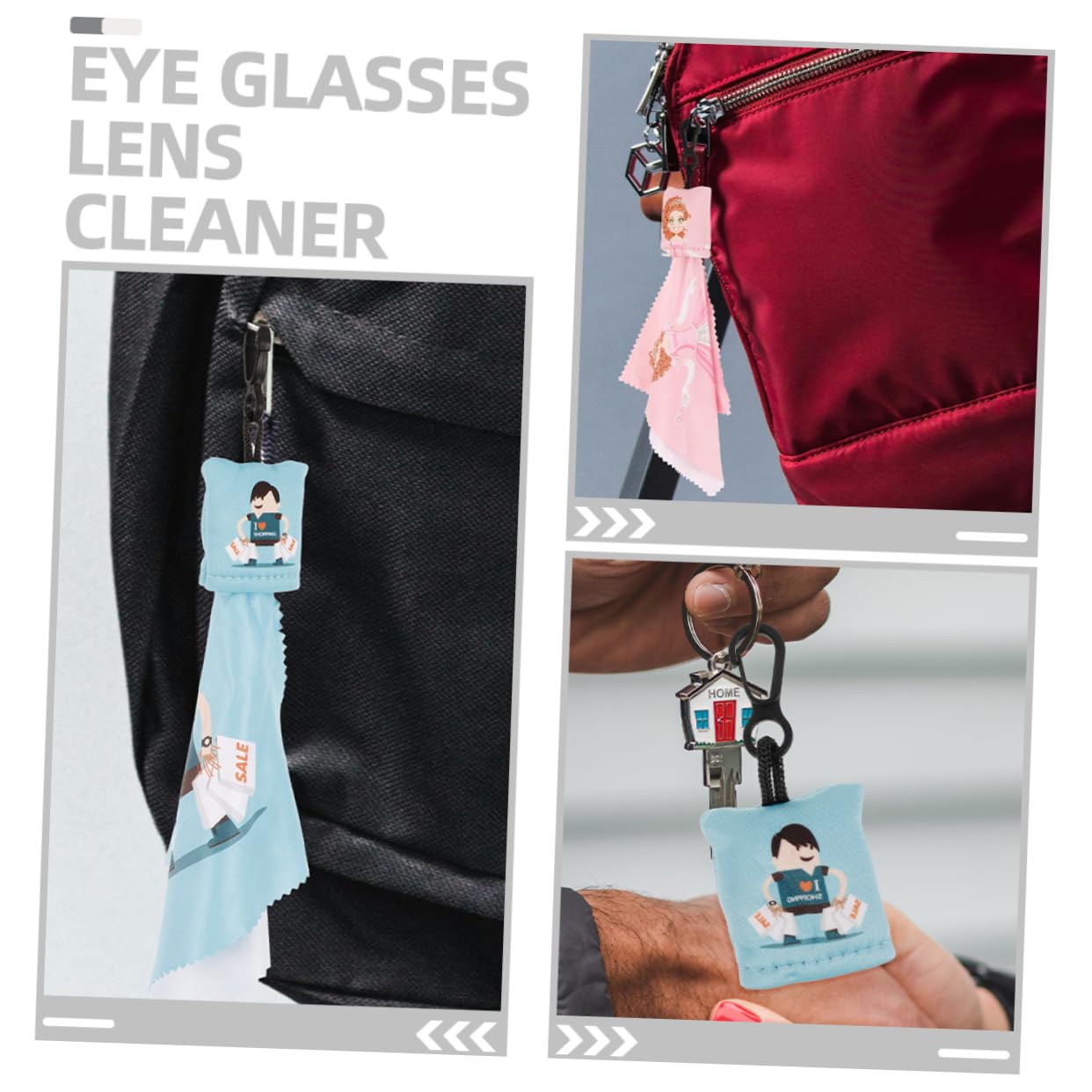 KOMBIUDA 24pièces Lingettes Nettoyantes Pour Écran Et Avec Porte-clés Chiffons De Nettoyage Multifonctions Pour Appareils Électroniques Téléphones Et Caméras
