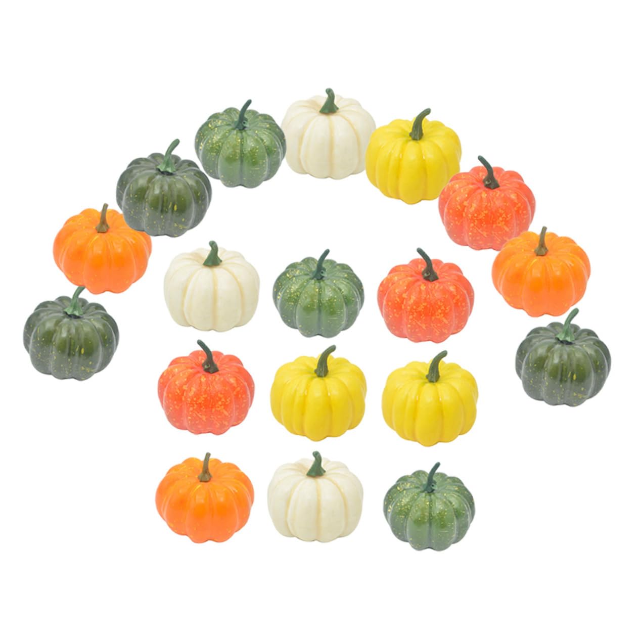 18pezzi Zucca di Halloween Decorativa in Ornamento di Zucca Artificiale per Feste di Halloween Oggetti di Scena per Decorazioni