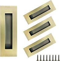 Vista 14 de Tiradores empotrados para dedos, manijas de puerta de bolsillo, para puertas correderas de granero, puertas plegables de acero inoxidable Negro