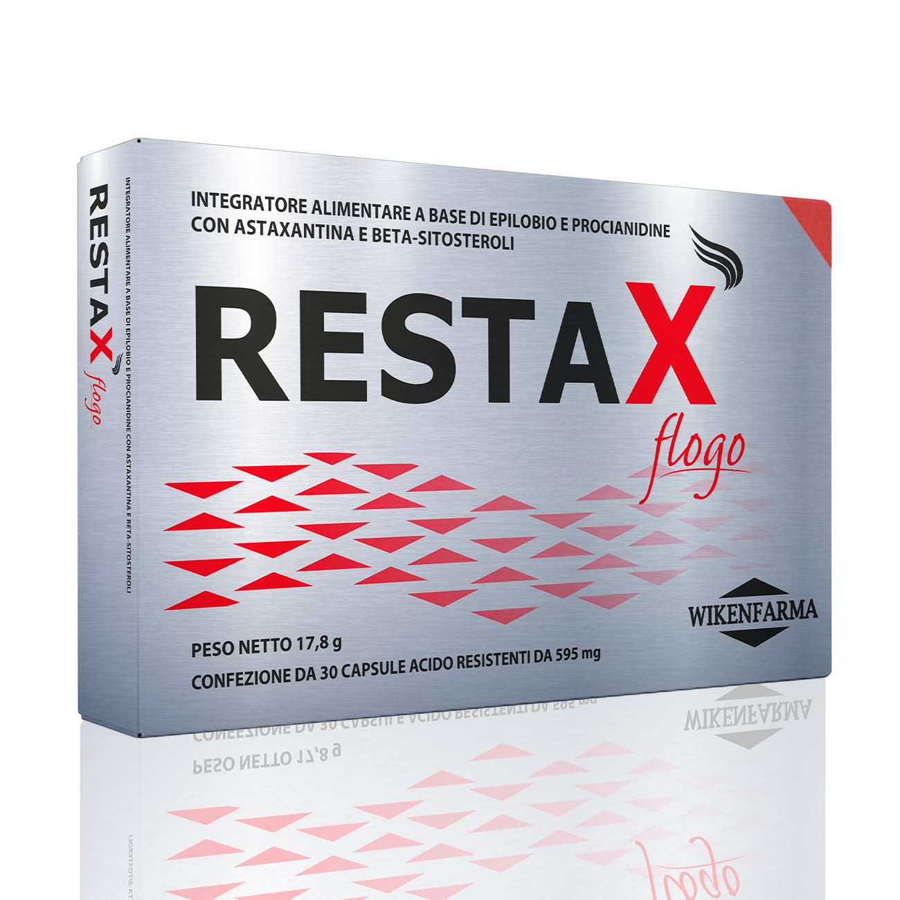 RestaX Flogo per alopecia androgenetica maschile con infiammazione. Con Epilobio fitosteroli e antiossidanti. Contro bruciore, prurito, blocca la caduta e contrasta l'infiammazione del cuoio capelluto