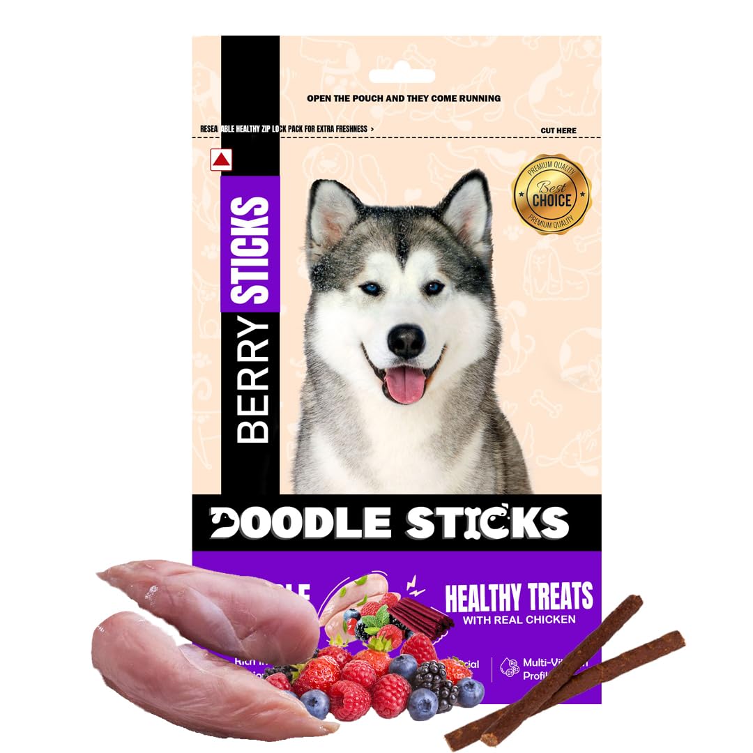 Doodle Sticks Suitable for All Breads Healthy Treats with Real Chicken (Berry Sticks) (B0D4VLR3RH) Amazon Price History, Amazon Price Tracker
