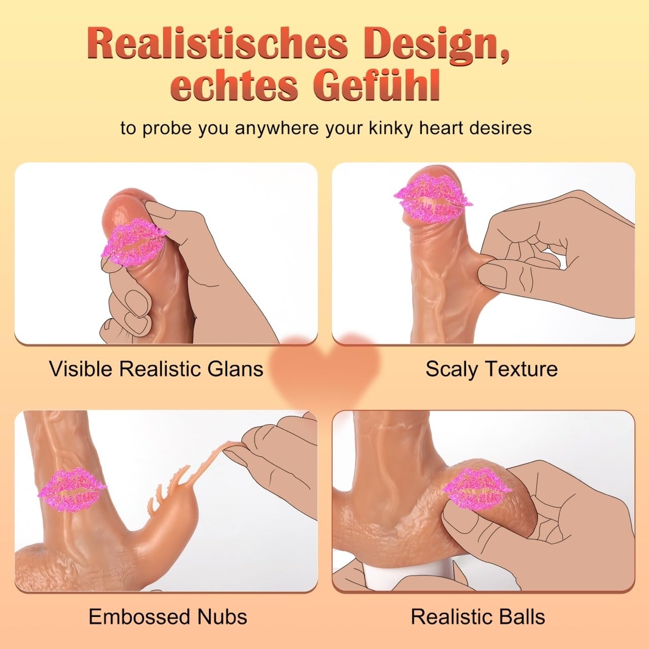 Dildo Vibratore Realistico Sex Toys, Dildo Anale Vibratore Punto G Con Telecomando, Vibratore Per Coppia Sex Toy Sex Machine