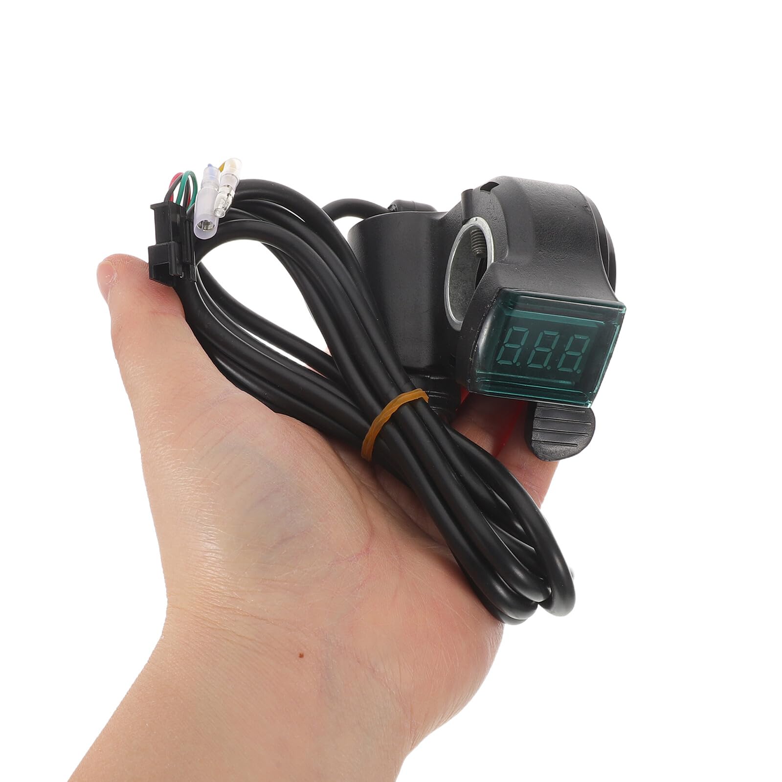 Blocco Accensione per Bici Elettrica e Scooter con Display Digitale Tensione, Interruttore Chiave e Acceleratore a Pollice, Compatibile Manubrio 22 Mm per Uso Urbano e Viaggi