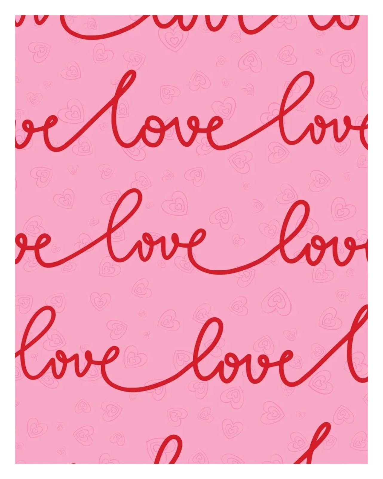 Affiches de cœur d'amour romantique idée cadeau Saint-Valentin 20x30