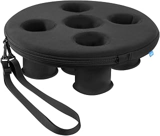 Floating Drink Holder | Pool Drink Holder with 5 Holes | Floating Coaster, Drink Floaties for Pool, Summer Beach Leisure Cup Bottle Holder Bluethy