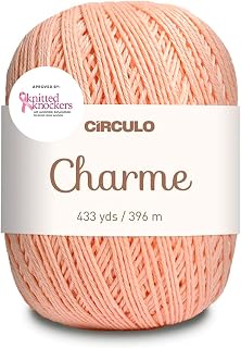 CIRCULO Charme 100% Mercerized Brazilian Cotton Yarn, Sport, 433 Yds | Color 3047 Breeze, 396 m / 5.3 oz, Soft, Sheer Finish, OEKO-TEX Certified, Machine Washable, Crochet, Knitting
