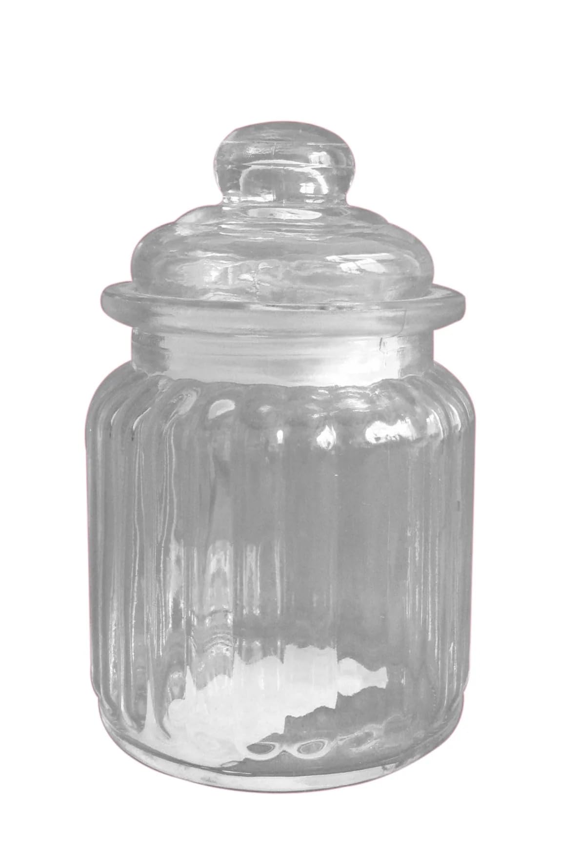 Glass Candy Jar with Lid - Clear
