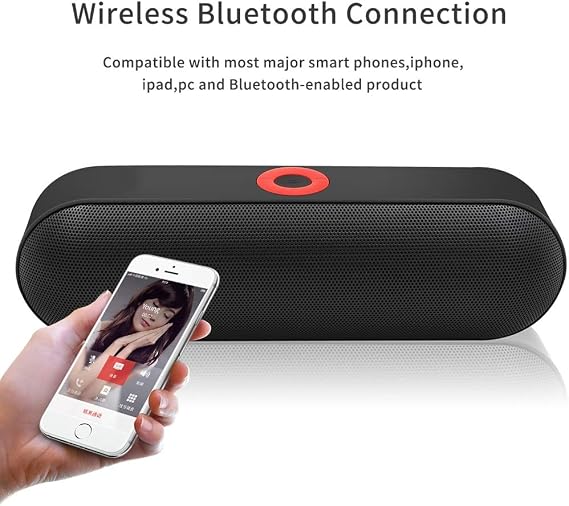 Mini Bluetooth Speaker Portable Wireless Speaker Sound System 3D Stereo Music Surround Support Bluetooth TF AUX USB (Color : Silver)