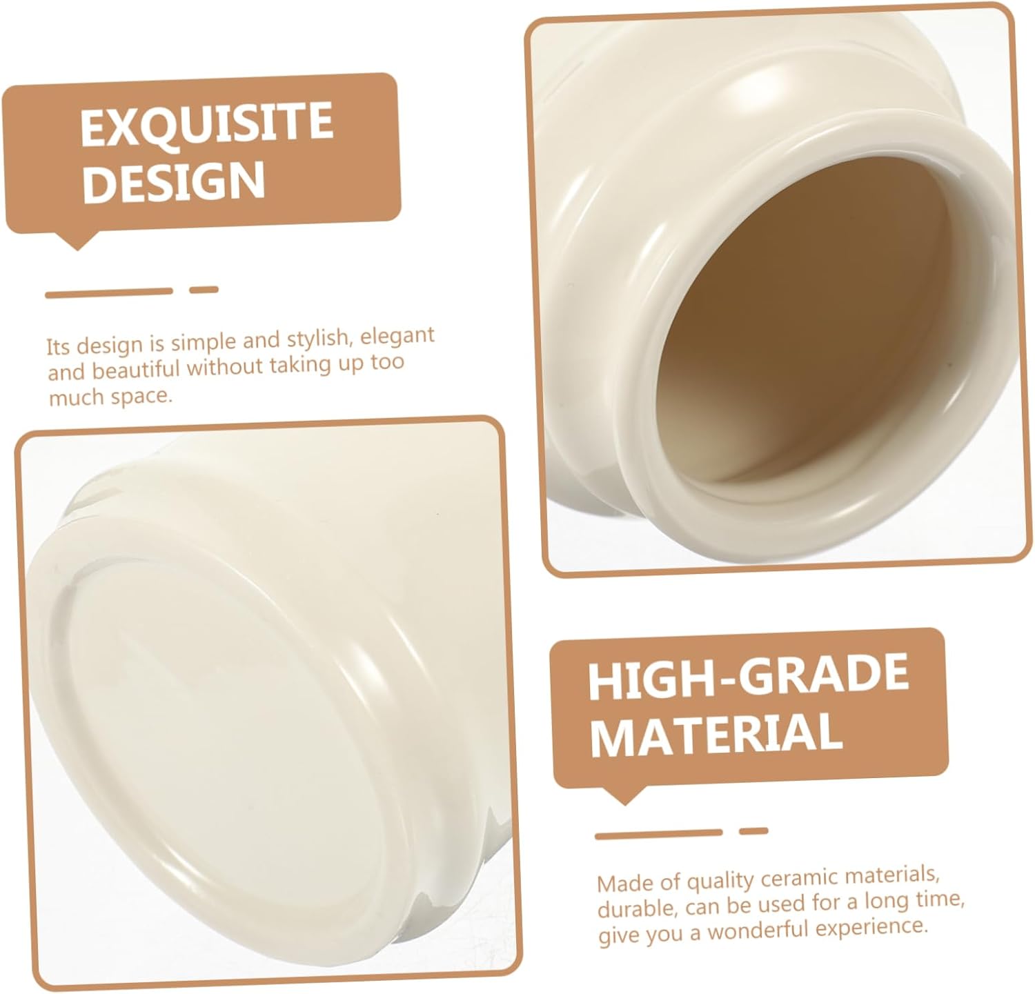 Ceramic Utensil Storage Jar for Kitchen Chopsticks Silverware Organizer Easy to Use Elegant Decor