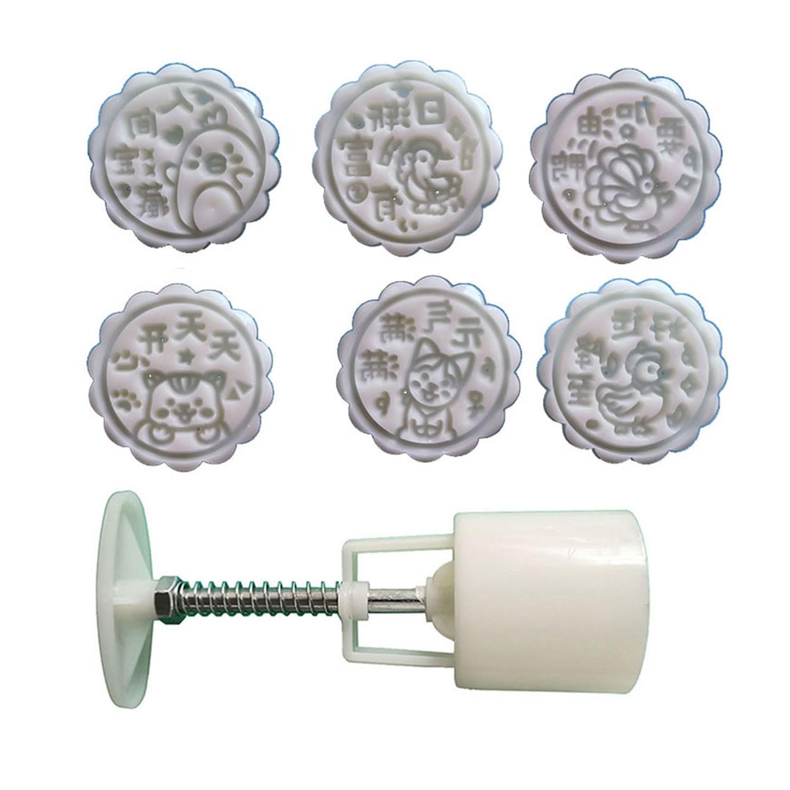MICFENY Hand Pressed Cakes Mold ABS Bean Pastes Cake Mold for Baking Enthusiasts Festival Pastries Bakewares