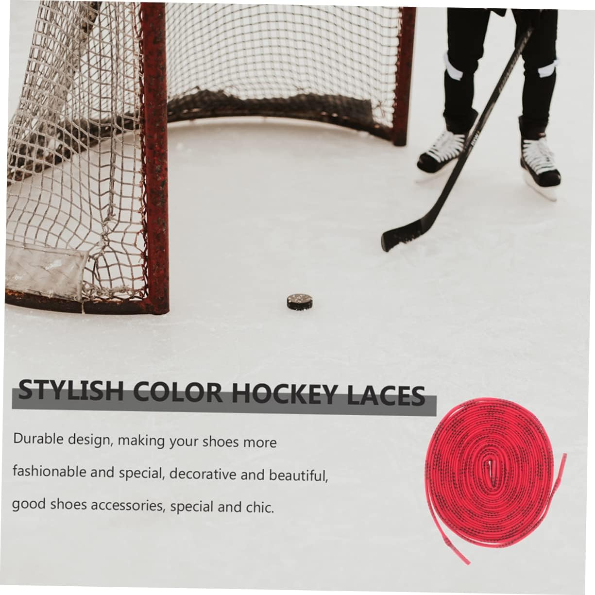 Healifty 2 Pairs Hockey Laces Hockey Skate Shoelaces for Sports Roller Skates and Skiing Shoes Lightweight and Wear Resistant Replacement Laces