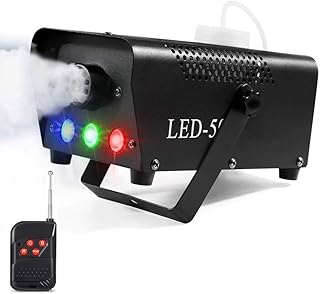HXCD Nebelmaschine, mit LED, mit Fernbedienung, kabellos, 500 W, für Geburtstag, Weihnachten, Halloween, Hochzeit