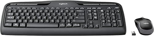 Miniatura 3 de Logitech Teclado inalámbrico K330 MK320 de escritorio con combo de mouse inalámbrico - Teclado y mouse de entretenimiento, conexión USB inalámbrica
