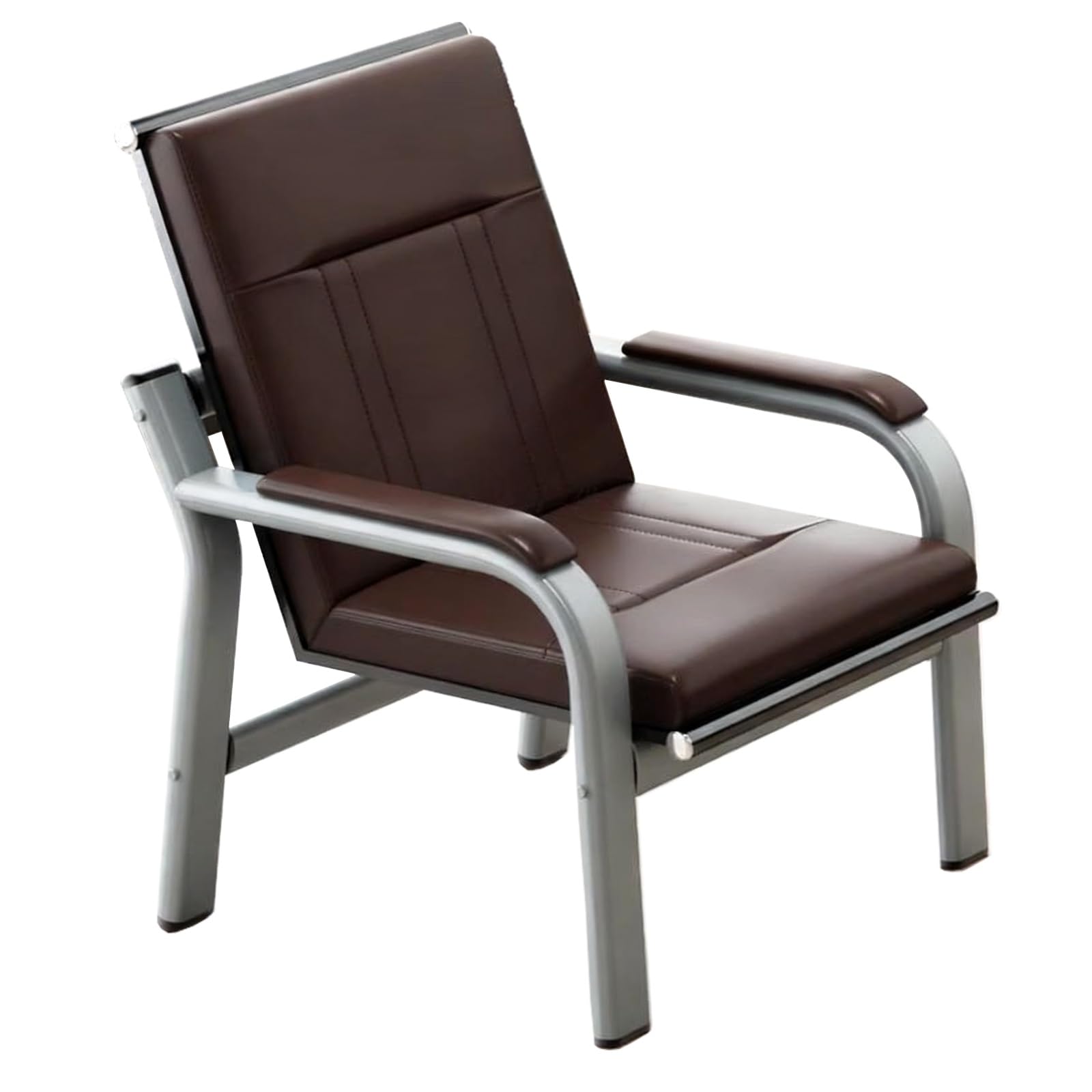 SnamicE Waiting Room Chairs,Comfortable Executive Office Reception Chairs, High Resilience Sponge with Thick PU Surface, 330lbs Capacity for Waiting Room, Living Room,Brown