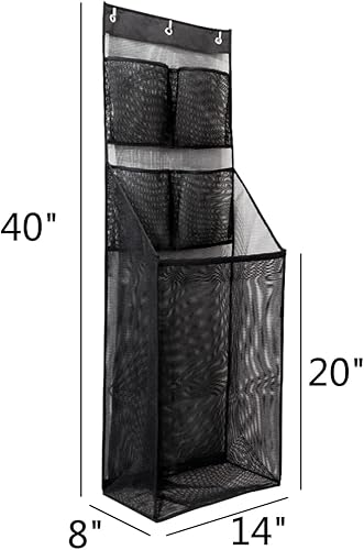 Miniatura 2 de ALYER Cesta multifuncional para ropa sucia, detrás de la puerta, organizador de almacenamiento para lavandería, caravana, dormitorio, baño,