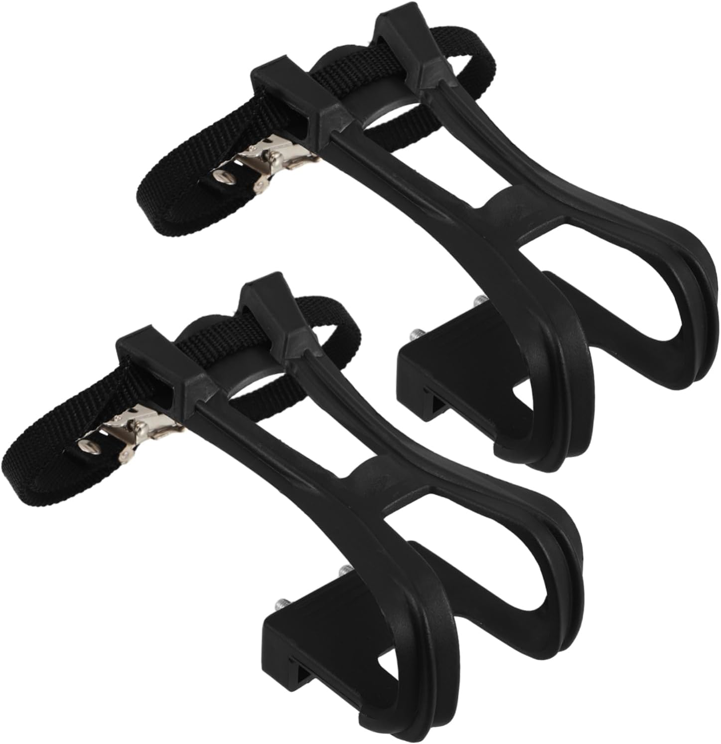 VICASKY 2pcs Anti-Slip Toe Straps for Exercise Bike Pedals Durable Cycling Foot Cages for Secure Fixation for City and Mountain Biking Quick Installation Cycling Accessories