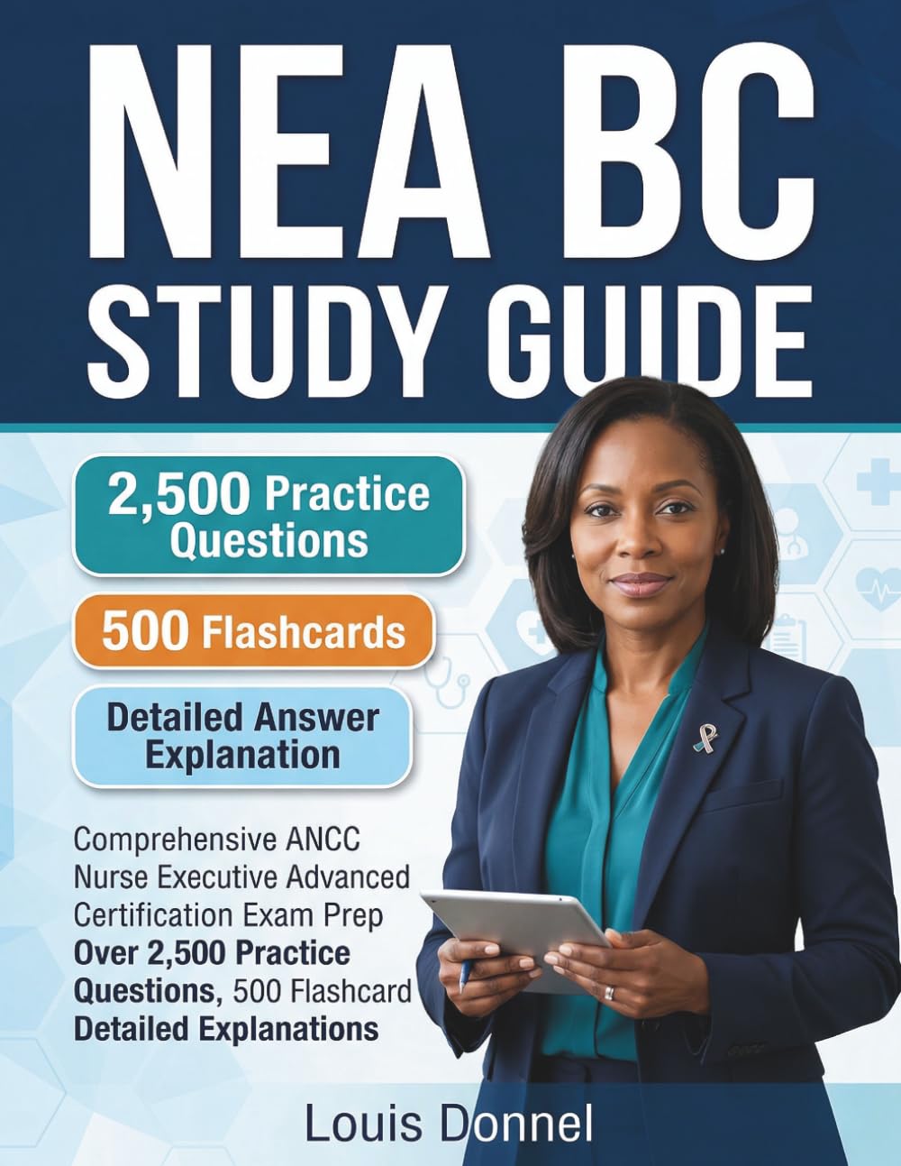 NEA BC STUDY GUIDE: Comprehensive ANCC Nurse Executive Advanced Certification Exam Prep with Over 2,500 Practice Questions, 500 Flashcards, and Detailed Explanations